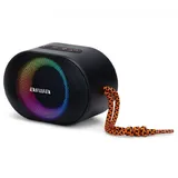 Aiwa BST-330BL Kompakt-Bluetooth-Lautsprecher, langlebig, leistungsstark, mit Hyperbass-Technologie, 10 W Leistung, RGB-Beleuchtung, Kartenleser, Wasserdicht Farbe: Schwarz und Blau