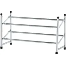 Möbel Kraft Schuhregal 115 x 35 x 23 cm silber