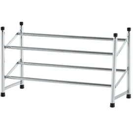 Möbel Kraft Schuhregal 115 x 35 x 23 cm silber