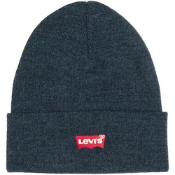 Beanie LEVI'S "Beanie Red Betwing", Damen, blau (navy blau), Kunstfaser, bestickt, klassisch, Mützen