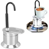 Asixxsix Moka Topf 50 ml 1 Tasse Aluminium