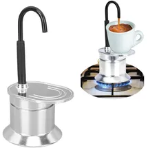 Asixxsix Moka Topf 50 ml 1 Tasse Aluminium