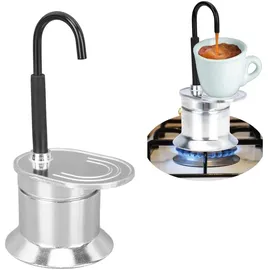 Asixxsix Moka Topf 50 ml 1 Tasse Aluminium