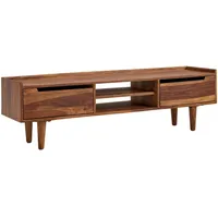 KADIMA DESIGN Lowboard Sheesham, Holz, Echtholz, Rechteckig, Stativgestell, 145x43x35