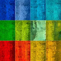LITMIND Buntglas-Sortiment, transparent, 15,2 x 10,2 cm, Kathedralen-Kunstglas für Mosaik-Bastelarbeiten und Zubehör, verschiedene bunte Glasscheiben für atemberaubende Buntglas-Projekte, 12 Bögen