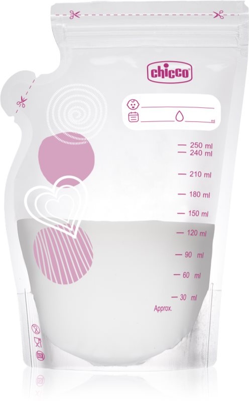 Chicco Breast Milk Storage Bags Beutel zum Aufbewahren von Muttermilch 30x250 ml