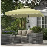 Outsunny Ampelschirm 243 x 243 cm Beige