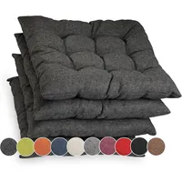 Sunnypillow 4er Set Stuhlkissen mit Bändern 40x40 cm -