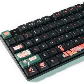 Keychron Keycaps Low Profile LSA Dye-Sub PBT Full Set, Tastenkappensatz, Tastenkappen für mechanische Tastaturen Low-Profile ANSI Layout - (133-Tasten) / New York