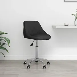 vidaXL Bürostuhl Drehbar Kunstleder Schwarz