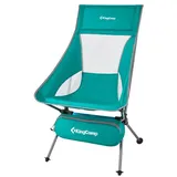 KingCamp Campingstuhl Logan Klappstuhl Strand Stuhl Faltbar Leicht Alu 150 kg Farbe: cyan