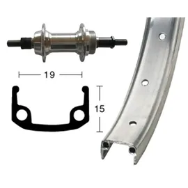 Winora H-Rad 26x1.9Alu-Schr.ZKR 6/7f.Starr 36L Alu-Kastenfelge silber.Zink-Spei.