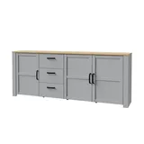 Möbel Kraft Sideboard ¦ weiß ¦ Maße (cm): B: 220 H: 87 T: 42