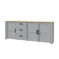 Möbel Kraft Sideboard ¦ weiß ¦ Maße (cm): B: 220 H: 87 T: 42