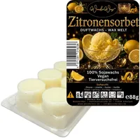 WonderWax Duftwachs WonderWax® Duftriegel 6 x Duftwachs Kreise Weiß, 100% Sojawachs (Zitronensorbet), Duftrichtung: Zitronensorbet