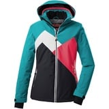 KILLTEC Damen Skijacke/Funktionsjacke mit abzippbarer Kapuze und Schneefang KSW 83 WMN SKI JCKT, aqua, 42,