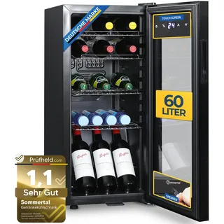 sommertal Kühlschrank GK 60 Getränkekühlschrank 60 l 79 cm hoch Schwarz