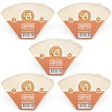 EDESIA ESPRESS – 500 Kegelförmige Kaffeefilter aus Papier – Kaffeefilter Nr.3 für Manuelle Kaffeemaschine, Pour-Over und Sanftes Brühen – Größe 3 Braun