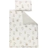 TupTam Kinder Bettwäsche Gemustert 2-Teilig Wendebettwäsche, Farbe: Giraffe Beige Punkte, Größe: 135x100 cm