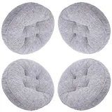 uyeoco 1/2/4 er Set Stuhlkissen 40cm/45cmx9cm Dicke Auflagen rund Sitzkissen StühleSitzauflage für Indoor und Outdoor Polsterung Steppkissen/Bodenkissen(A2,4pcs,45x45cm)