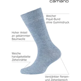 CAMANO Jungen 9300 Socken blau (jeans, mix 0024), 31-34 (6er Pack) - 31-34