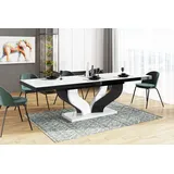 Design Esstisch Tisch HEB-222 Hochglanz ausziehbar 160 bis 256 cm - Weiß