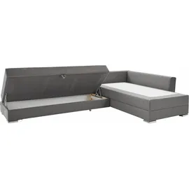 Home Affaire Ecksofa HOME AFFAIRE "Night & Day L-Form, B: 324 cm, Dauer-Schlaffunktion und Armlehne", grau (hellgrau), B:324cm H:95cm T:218cm, Struktur ( 100% Polyester);Luxus-Microfaser (100% Polyester), Sofas, Ecksofa, Bettfunktion & Bettkasten, Boxspringbett