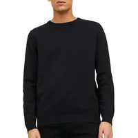JACK & JONES Dünner Langarm Strickpullover Rundhals, Basic Sweater Shirt Jumper JJEBASIC