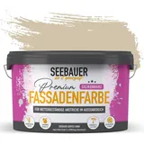 SEEBAUER diy Silikonharz-Fassadenfarbe Braun 5L für Außen (No. 638 Mace Flower) Selbstreinigende Fassadenfarbe mit Lotuseffekt - Geeignet für Putz, Mauerwerk und Beton