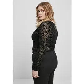 URBAN CLASSICS Damen Ladies Flock Lace Body Base Layer, Schwarz, XL EU - XL