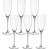 LEONARDO Poesia Sektglas 6er Set, spülmaschinengeeignetes Champagnerglas, Höhe 25 cm, 250 ml, 069167