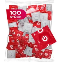 ON) Kondome Super Thin I 54 mm Breite I 100 Stück Packung I Premium Kondome hauchzart I extra dünne 0,055 mm Wandstärke I Kondome vegan I Kondome für Männer I Condoms for men