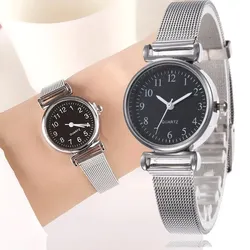 Uhren Damen Edelstahl Mesh Gürteluhr Kleines Zifferblatt Quarzuhr Damen Armbanduhr Geschenke für Mädchen