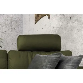 KAWOLA Ecksofa LOLA XL Stoff 2-Sitzer Grün