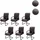 MCW Konferenzstuhl MCW-H31 Kunstleder braun 6er Set