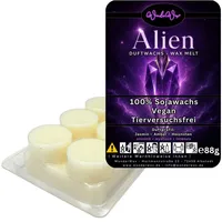 WonderWax Duftwachs WonderWax® Duftriegel 6 x Duftwachs Kreise Weiß, 100% Sojawachs (Alien), Duftrichtung: Alien