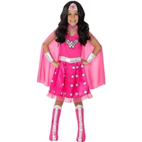 Funidelia | Wonder Woman Kostüm rosa für Mädchen Superhelden, DC Comics, Justice League - Kostüm für Kinder & Verkleidung für Partys, Karneval & Halloween - Größe 3-4 Jahre - Rosa