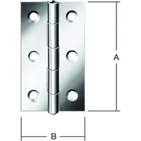 Vormann Tür-Scharnier schmal B22xH30mm,gerollt verzinkt