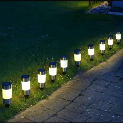 LED Solar Wegleuchten Erdspieß Edelstahl Solarleuchten Garten Balkon 10er Set