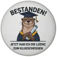 Speecheese Otter mit Doktorhut Magnet mit Flaschenöffner Bestanden Lizenz