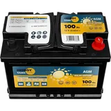 ENERGY TANK Solar Batterie 12V 100Ah - AGM Batterie 12V 100Ah - Solarbatterie