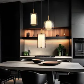 GLOBO Pendelleuchte Hängelampe Deckenlampe LED Designleuchte 3-Flammig Glas Rauchfarbe