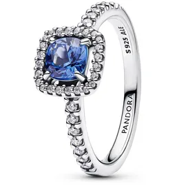 Pandora 193555C01 Damen-Ring Silber Funkelndes Quadrat Blau, 58/18,5
