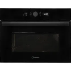 BAUKNECHT Backofen mit Mikrowelle "BMW47DMK", schwarz (schwarzes glas), B:59,5cm H:45,5cm T:56cm, Backöfen, 3D-System – für gleichmäßige Ergebnisse