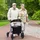 Goplus Rollator faltbar Gehhilfe höhenverstellbar mit Sitz und Rückengurt Aluminium bis 160 kg belastbar rot