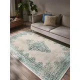 benuta Teppich Laury, rechteckig, Höhe: 5 mm, Teppich Wohnzimmer, Schlafzimmer, Esszimmer, Flur, Kunstfaser, Cozy grün 200 cm x 300 cm x 5 mm