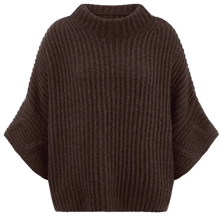 Pullover 3/4-Arm aus Schurwolle und Kaschmir include braun, 36