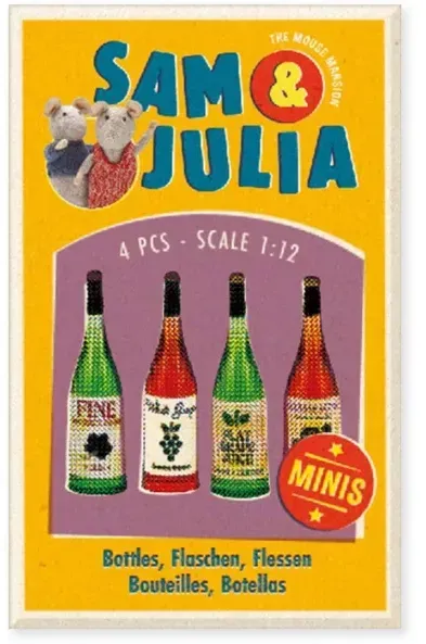 Sam & Julia Miniatur-Flaschen Set (4er) 1:12