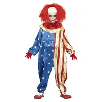 FIESTAS GUIRCA Amerikanischer Patriot Clown Kostüm für Kinder von 10-12 Jahren