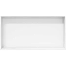 vidaXL Duschnische Mattweiß 62x32x9 cm Edelstahl